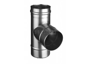 T-kus 87° s odkapničkou, stěna 1,0mm, délka odbočky 108mm, DN140 mm